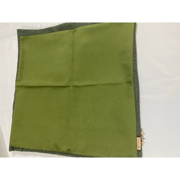 Set of 6 New Green  18”x18” 100% Organic Cotton Velvet Throw  Covers by TAVIS - Picture 6 of 12
